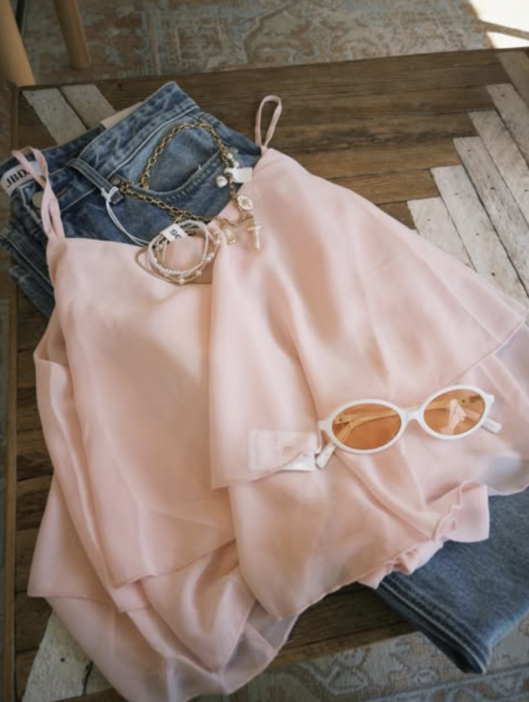 Clothing and accessories laid out at House Of